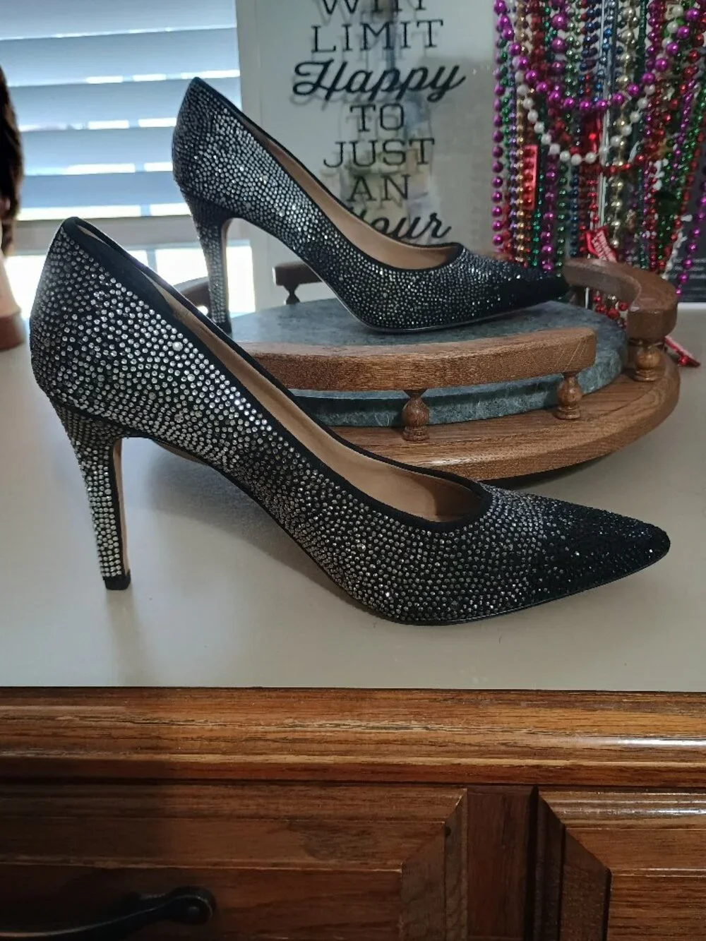 Antonio Melani MCBETH Rhinestone Ombre Heels Size 10M